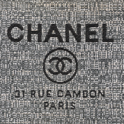 Chanel Canvas Medium Deauville Cosmetic Pouch Grey 7 of 11