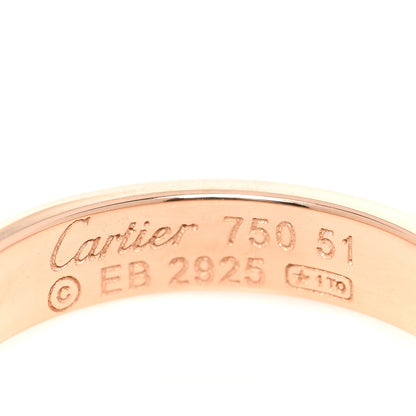 Cartier 18K Pink Gold 3.5mm LOVE Wedding Band Ring 51 5.75 4 of 4