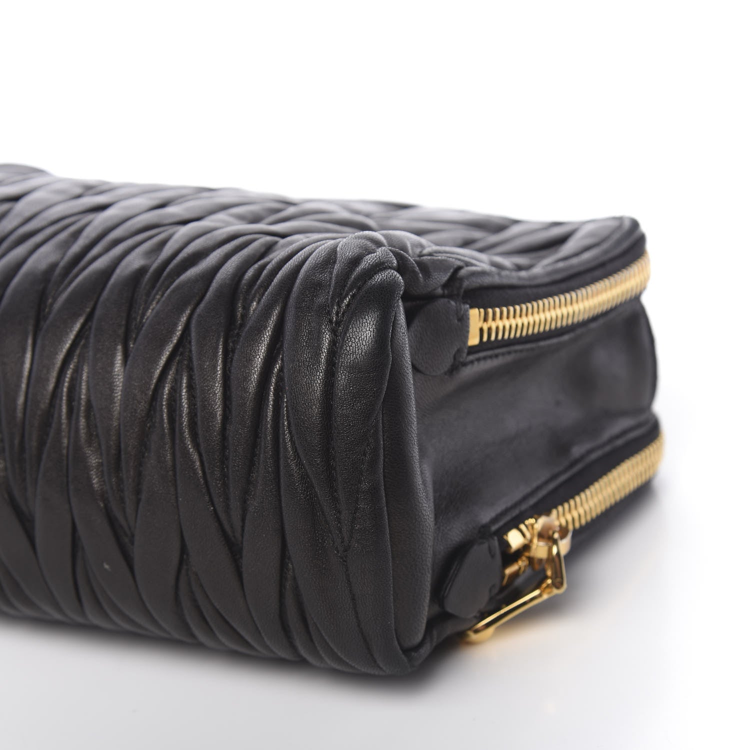 Miu Miu Nappa Matelasse Double Zip Chain Shoulder Bag Black 12 of 12