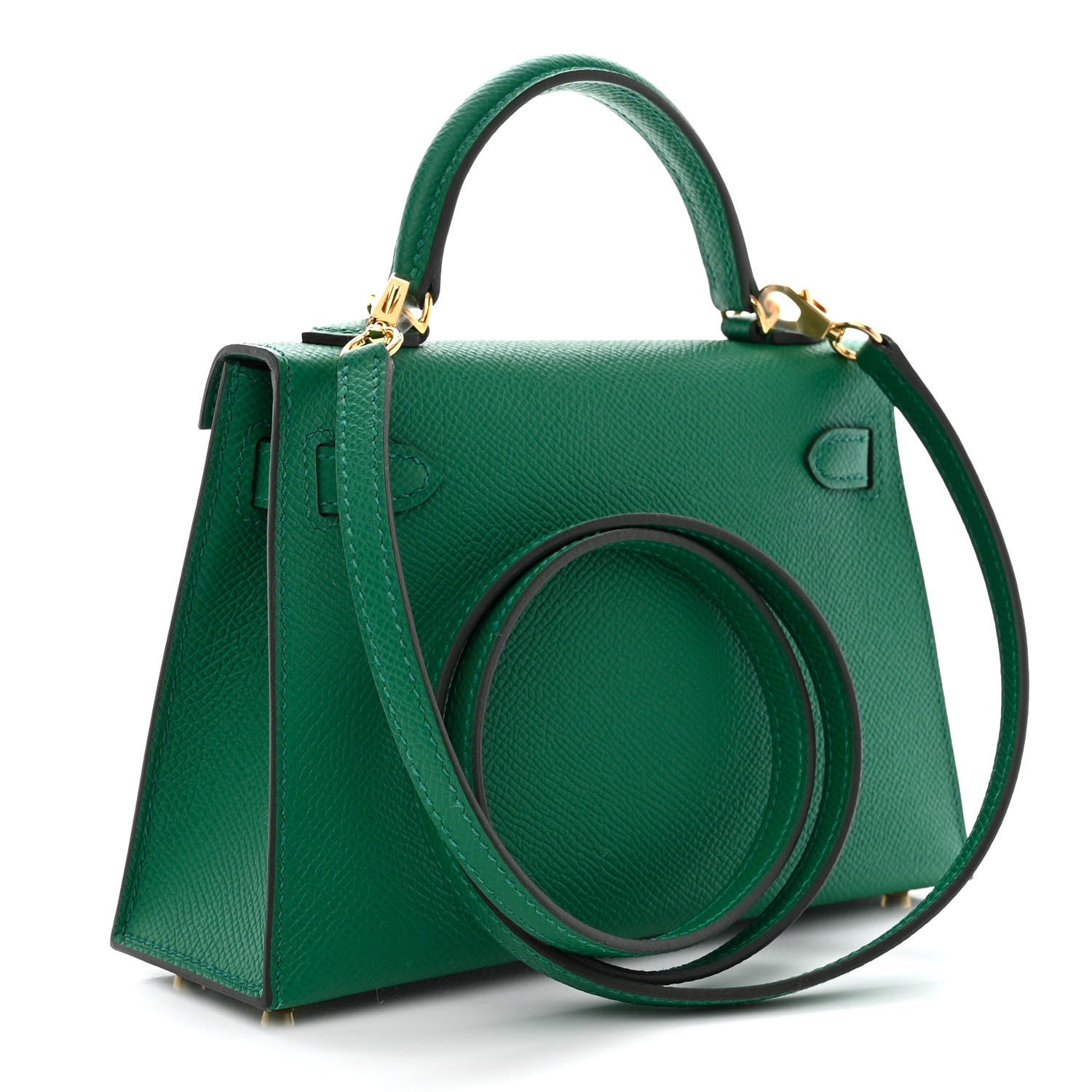Hermes Epsom Mini Kelly Sellier 20 Vert Vertigo 3 of 11