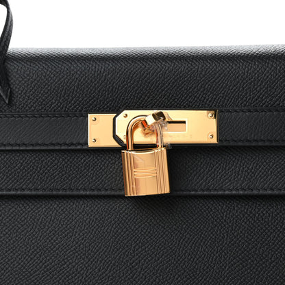 Hermes Epsom Kelly Sellier 35 Black 11 of 12