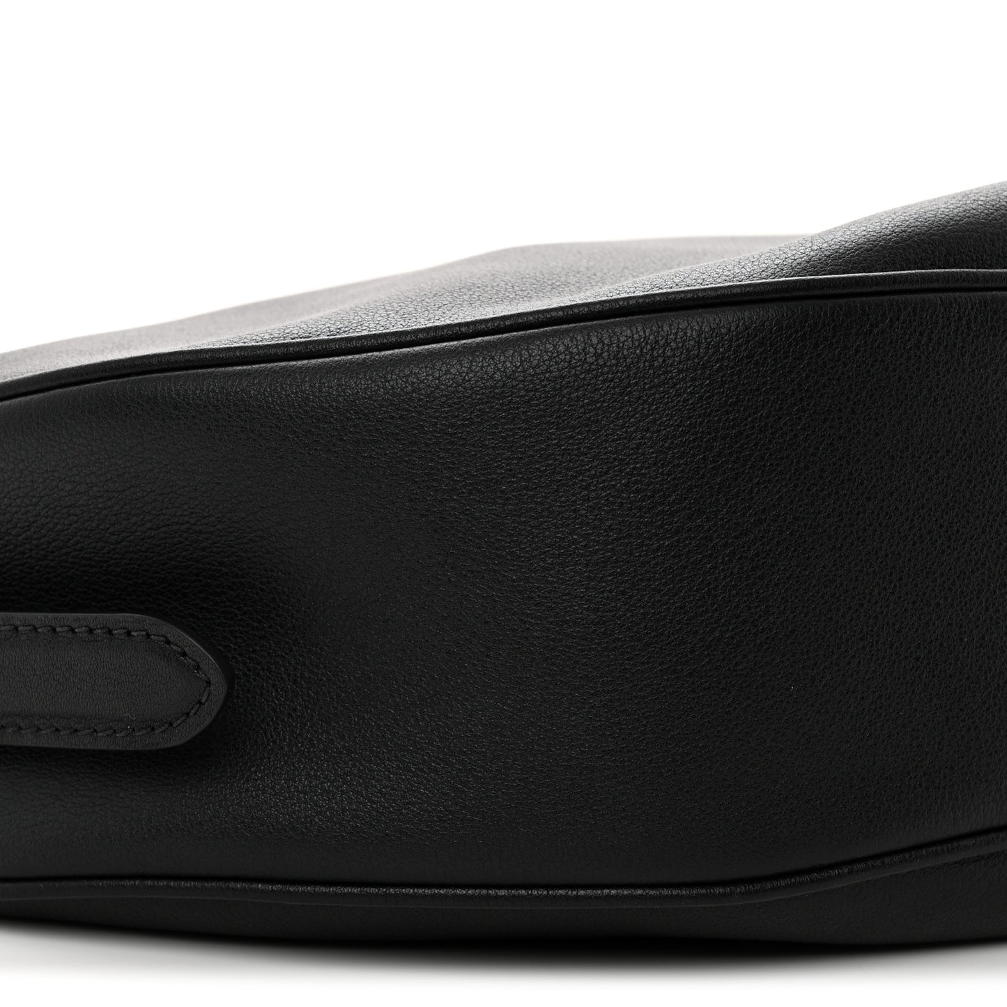 Soft Grain Calfskin Large Demi-Lune Shoulder Bag Black