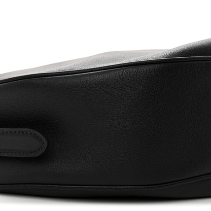 Prada Soft Grain Calfskin Large Demi-Lune Shoulder Bag Black 8 of 9