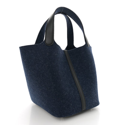 Hermes Feutre Swift Picotin Lock 22 MM Bleu Nuit Black 3 of 11