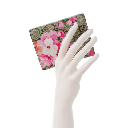 Gucci GG Supreme Monogram Blooms Card Case Beige Multicolor Dry Rose 2 of 7
