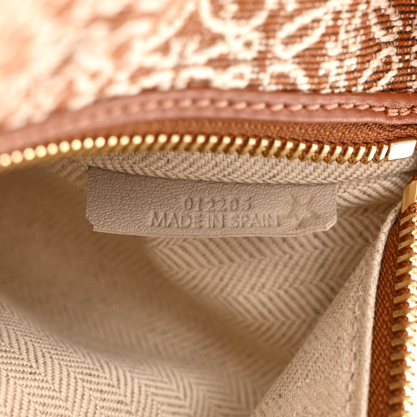 Jacquard Anagram Calfskin Small Cubi Bag Tan Pecan
