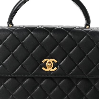 Chanel Lambskin Quilted Medium Kelly Flap Bag Black 8 of 10