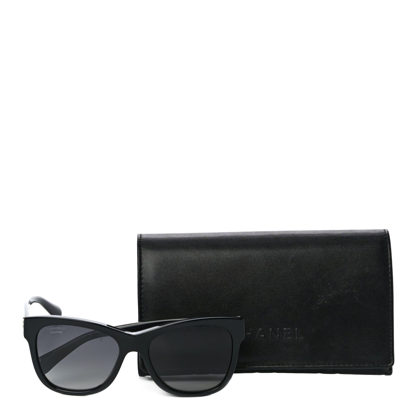Acetate Polarized Square CC Sunglasses 5380 Black