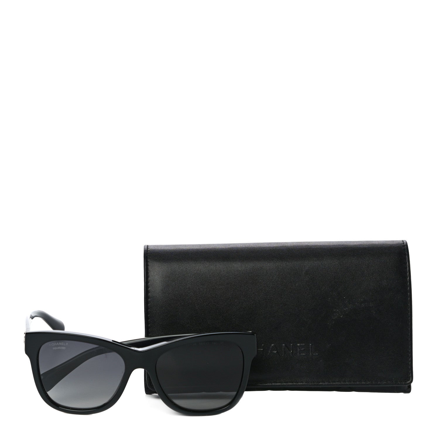Chanel Acetate Polarized Square CC Sunglasses 5380 Black 7 of 7