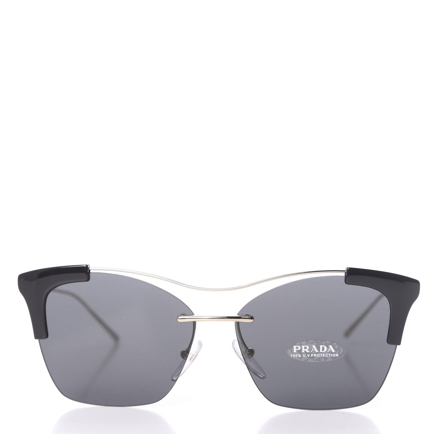 Prada Cat Eye Sunglasses SPR 21U Black 3 of 8