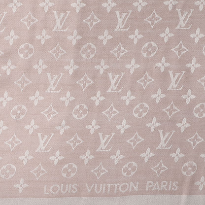 Louis Vuitton Silk Wool Monogram Denim Shawl Rose 1 of 4