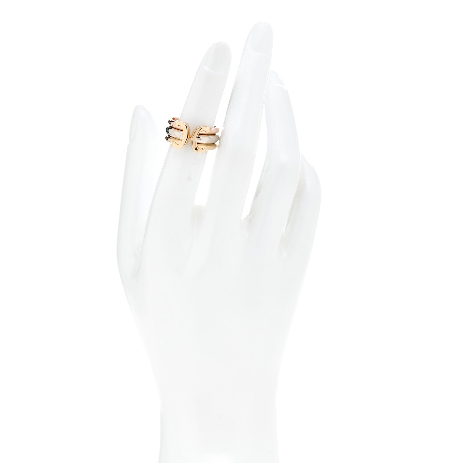 Cartier 18K Pink Yellow White Gold 8mm C De Cartier Ring 49 4.75 2 of 5