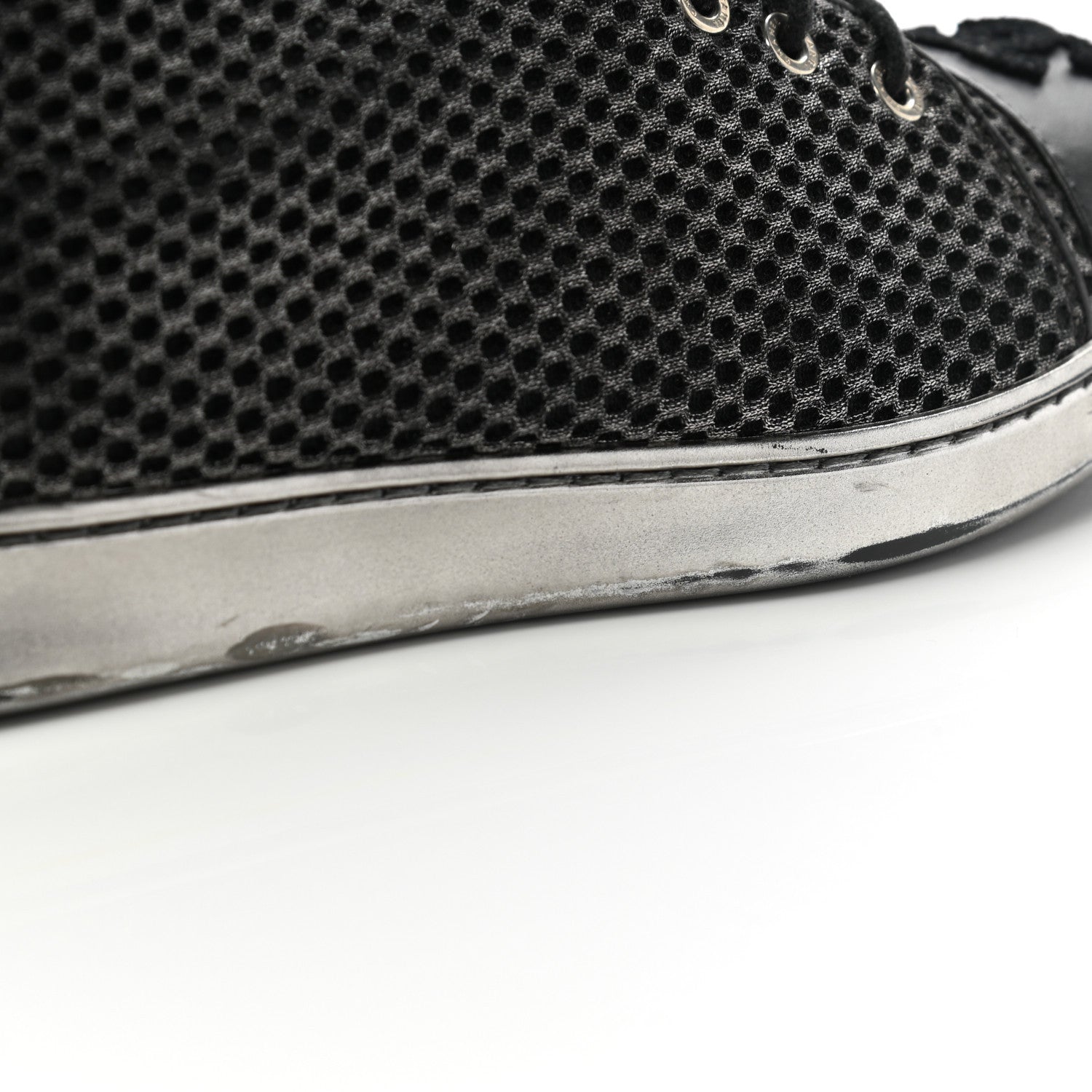 Chanel Tweed Lambskin High Top Sneakers 38.5 Black 13 of 13
