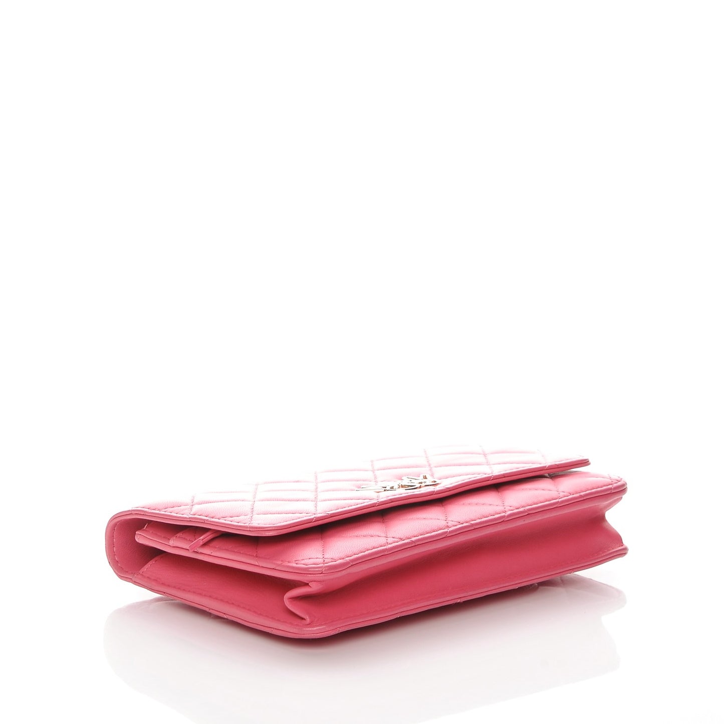 Lambskin Emoticon Wallet on Chain WOC Pink