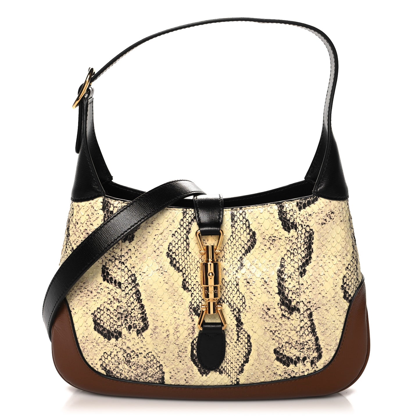 Snakeskin Calfskin Small Jackie 1961 Hobo Black Brown