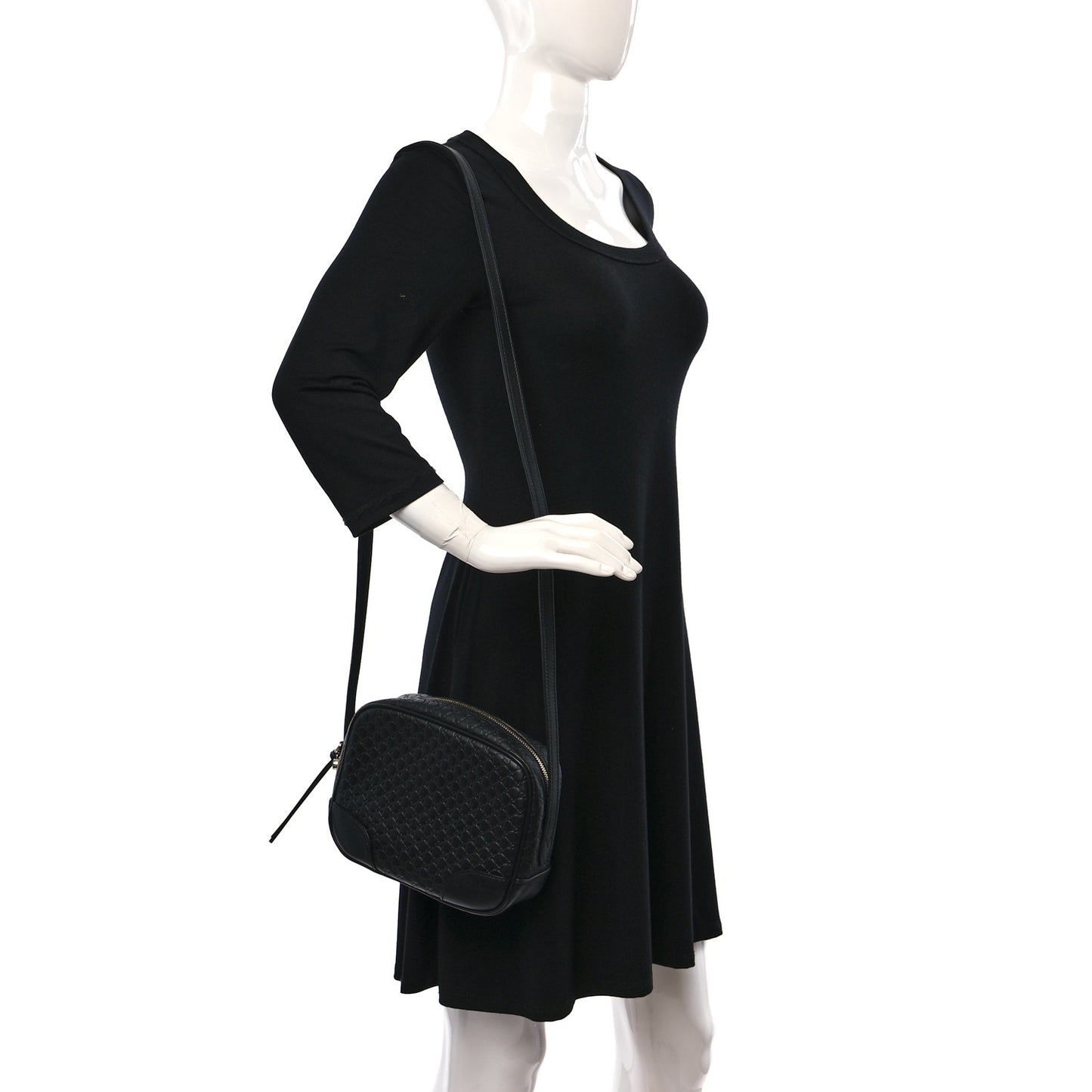 Microguccissima Mini Bree Messenger Bag Black