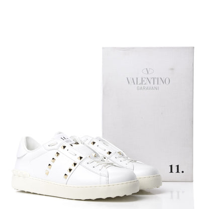 Valentino Garavani Calfskin Womens Rockstud Untitled Open Sneakers 41.5 White 13 of 13