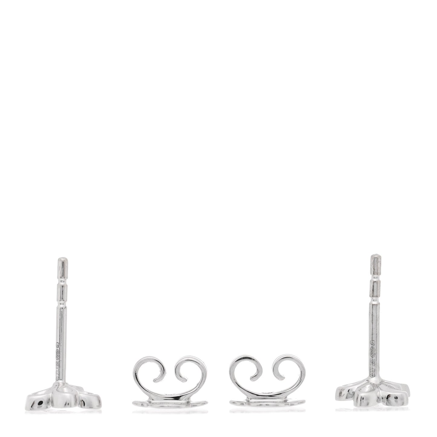 18K White Gold Diamond Petite Pave Wild Flower Earrings