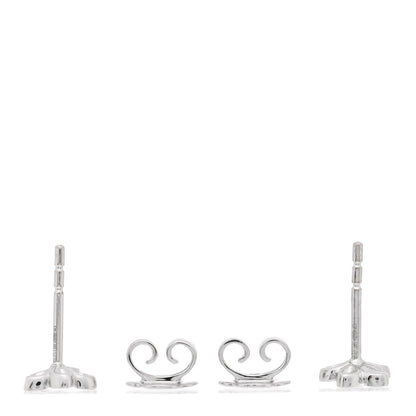 Graff 18K White Gold Diamond Petite Pave Wild Flower Earrings 3 of 5