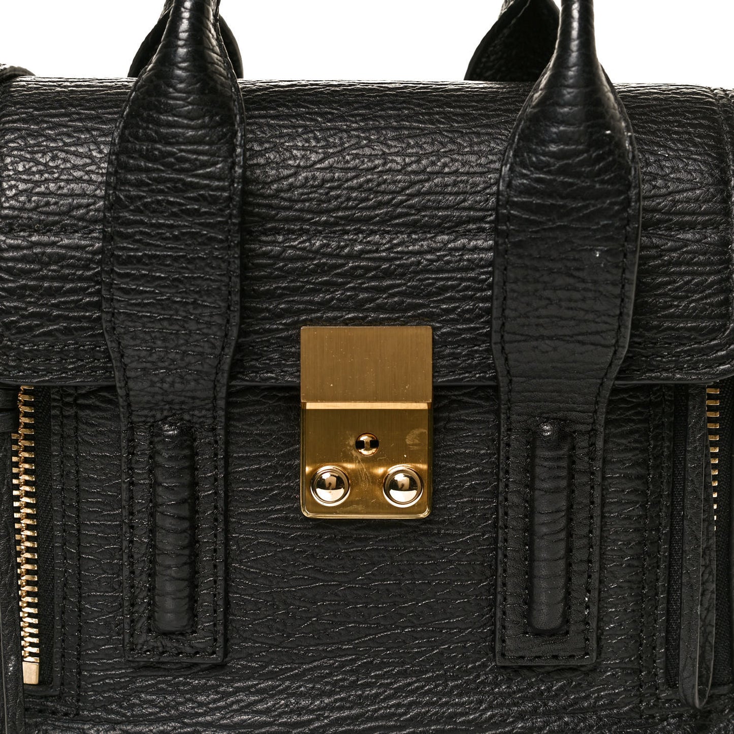 Textured Calfskin Mini Pashli Satchel Black