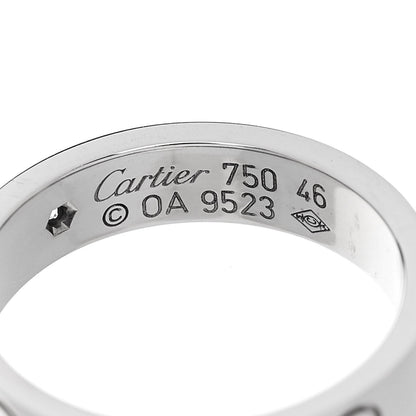 Cartier 18K White Gold Diamond 4mm LOVE Wedding Band Ring 46 3.75 4 of 4
