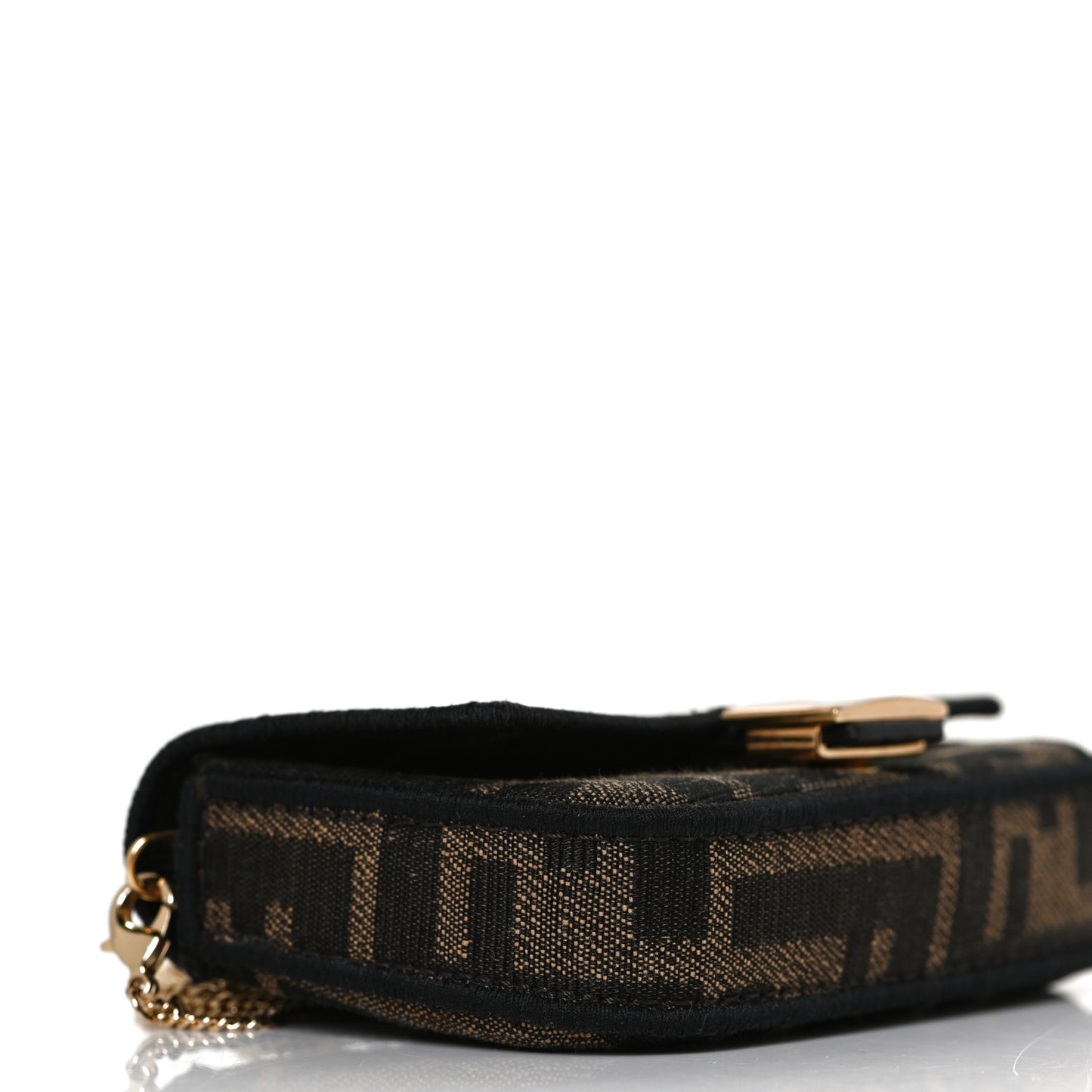 Fabric Jacquard FF 1974 Nano Baguette Charm Tobacco Moro Black