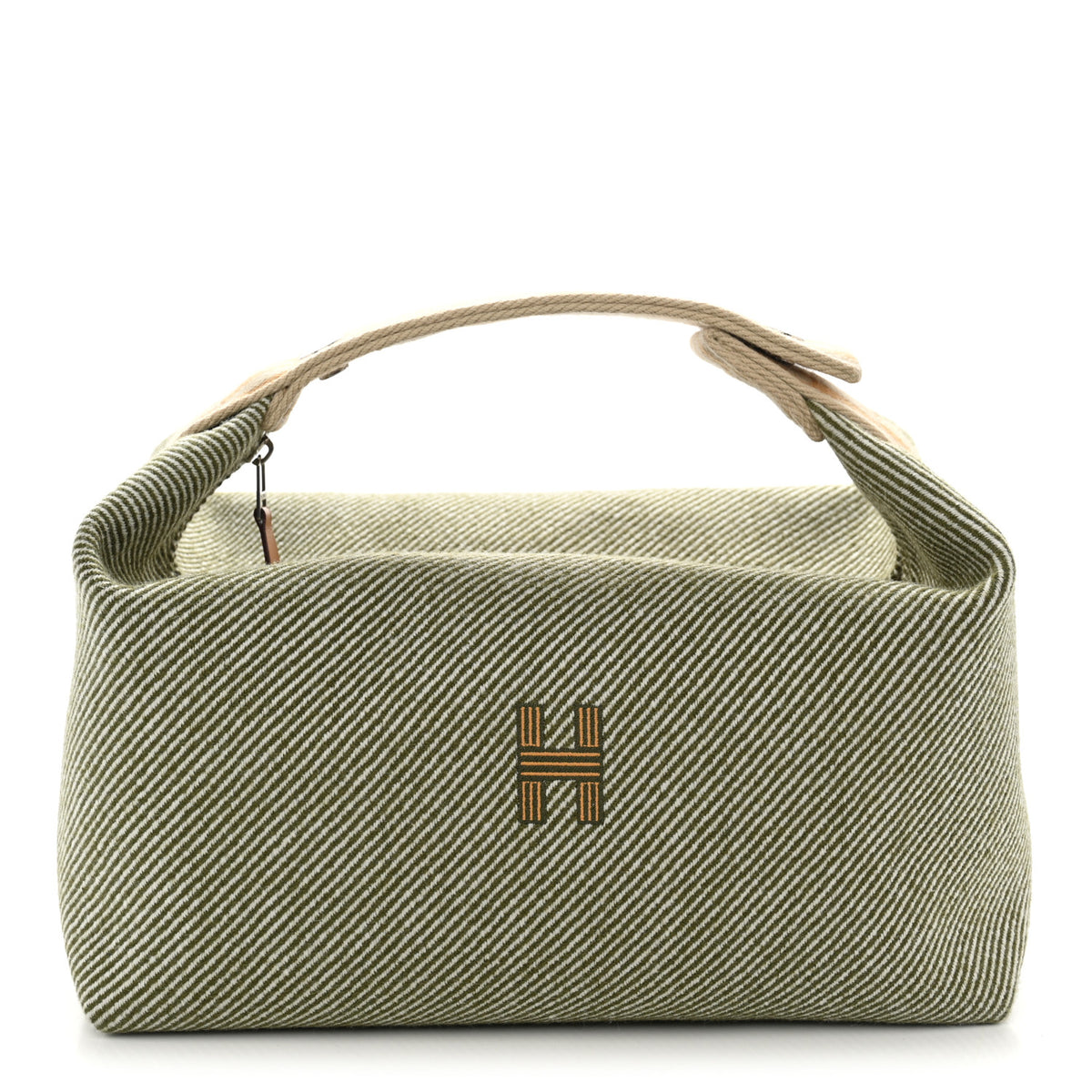 Hermes Wool Large Bride-A-Brac H Natte Pouch Vert Foret 1 of 8