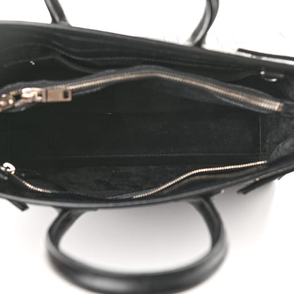 Saint Laurent Calfskin Crocodile Embossed Small Sac de Jour Black 4 of 14