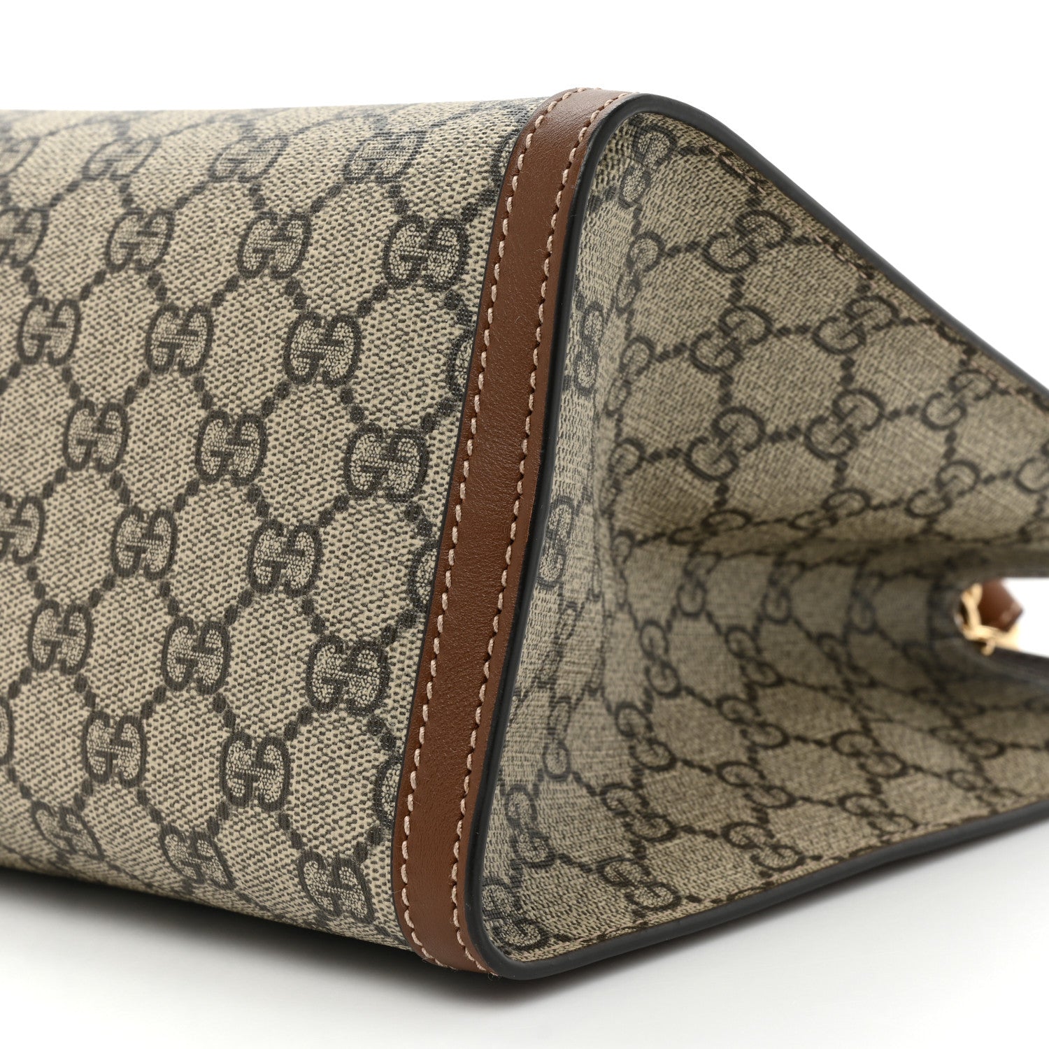 Gucci GG Supreme Monogram Medium Padlock Tote Beige Cuir 8 of 14