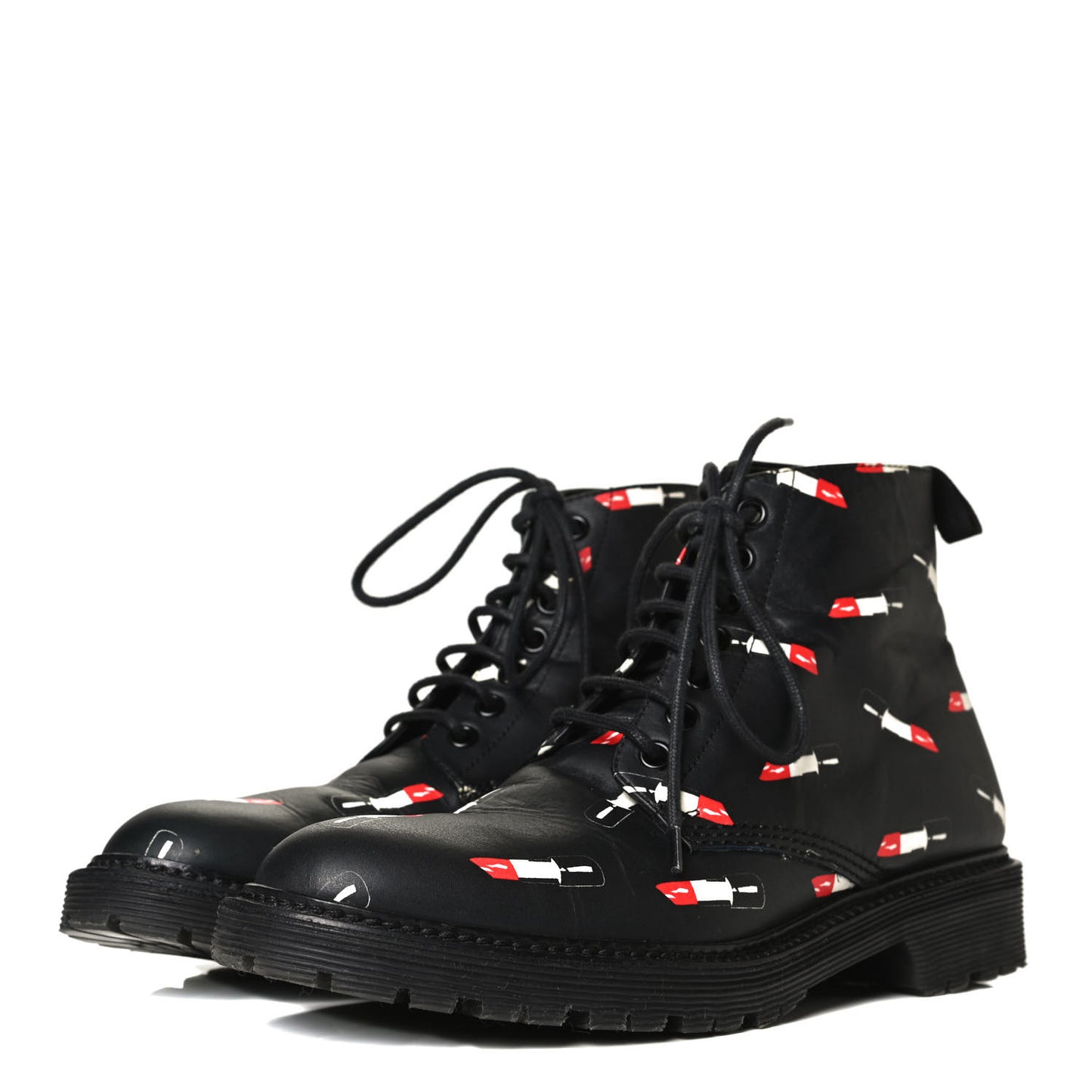 Smooth Calfskin Rangers Boots 37 Black Red