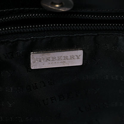 Burberry Canvas House Check Small Tote Black 5 of 8