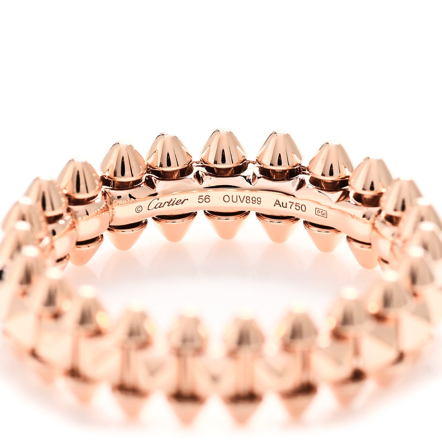 18K Pink Gold SM Clash De Cartier Ring 56 7.5