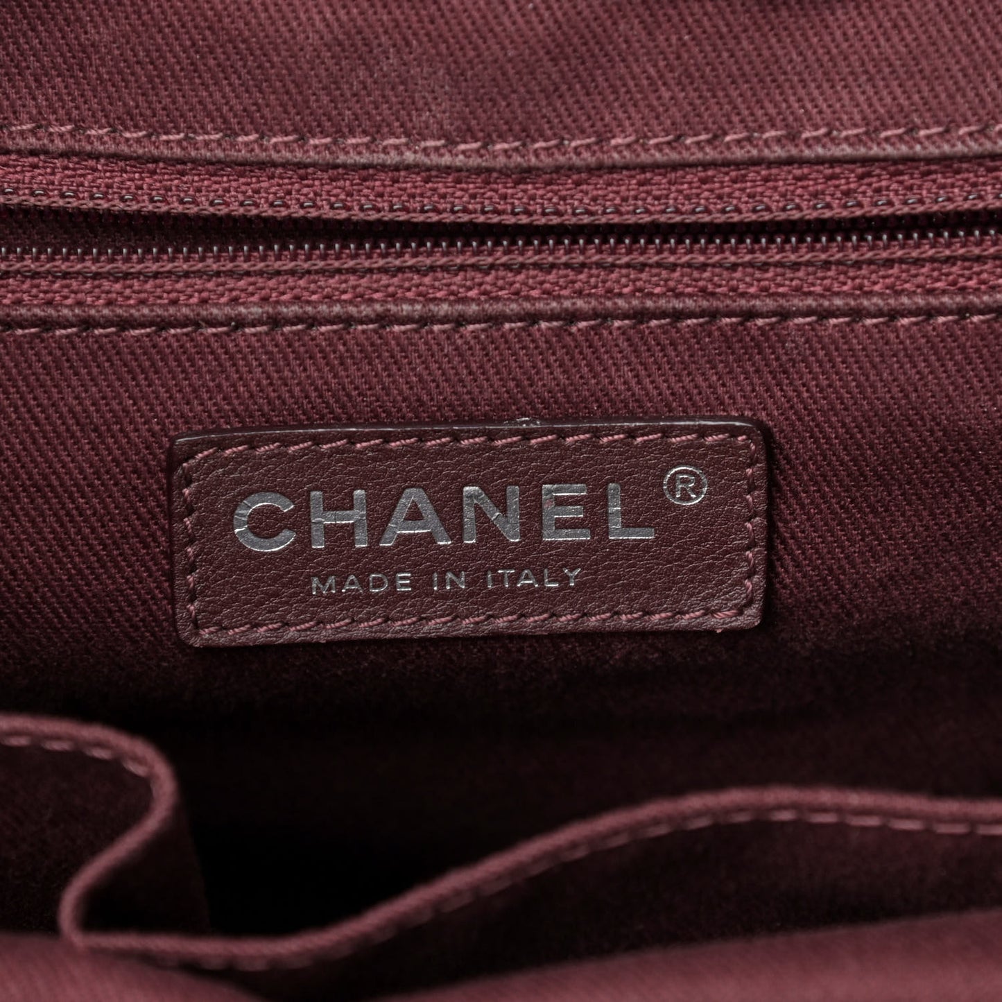 Iridescent Calfskin Small In The Mix Tote Navy
