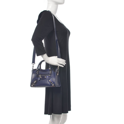 Balenciaga Smooth Calfskin Metallic Patent Giant 12 Silver Hardware Mini City Ultraviolet 3 of 19