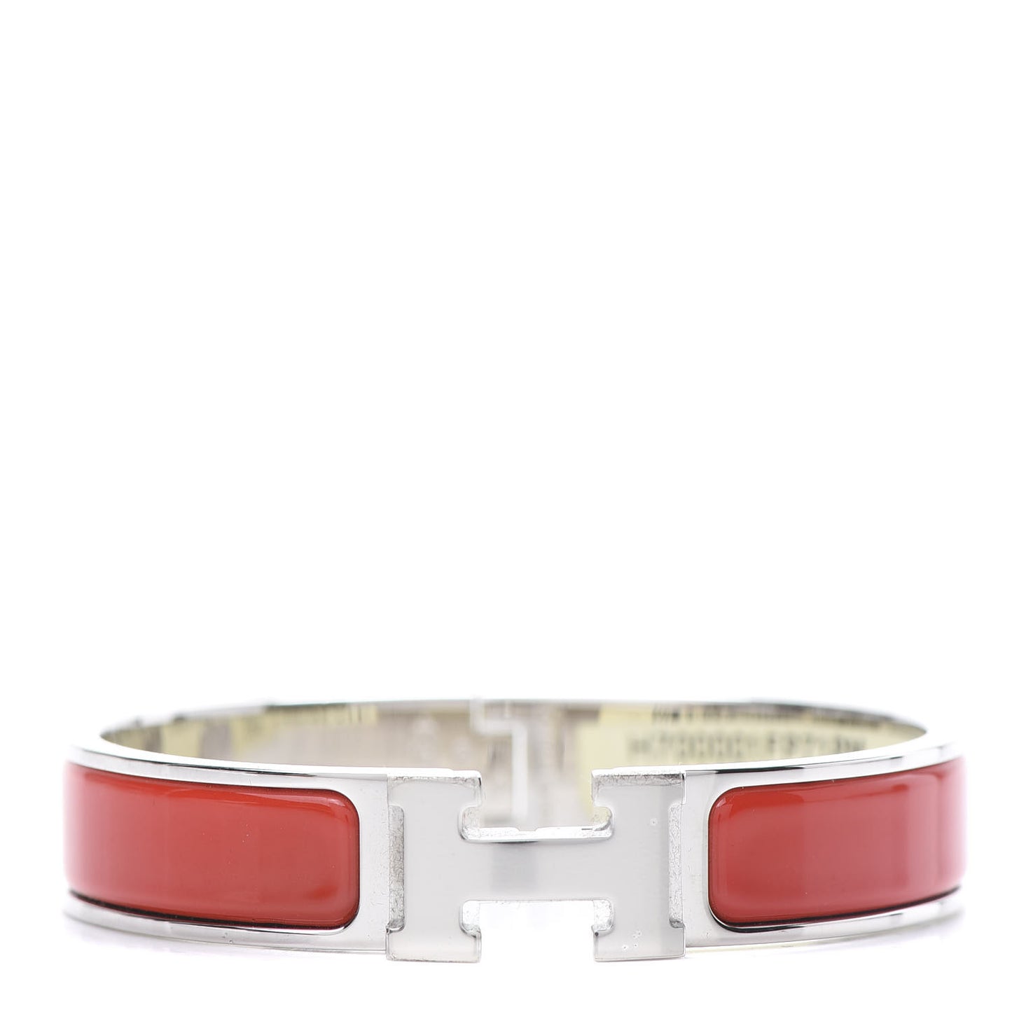 Enamel Narrow Clic Clac H Bracelet PM Rouge