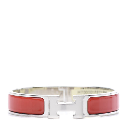 Hermes Enamel Narrow Clic Clac H Bracelet PM Rouge 1 of 5
