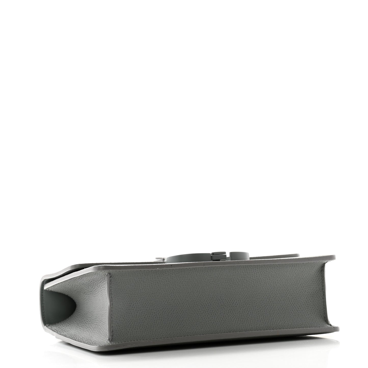 Ultra Matte Grained Calfskin 30 Montaigne Flap Bag Grey