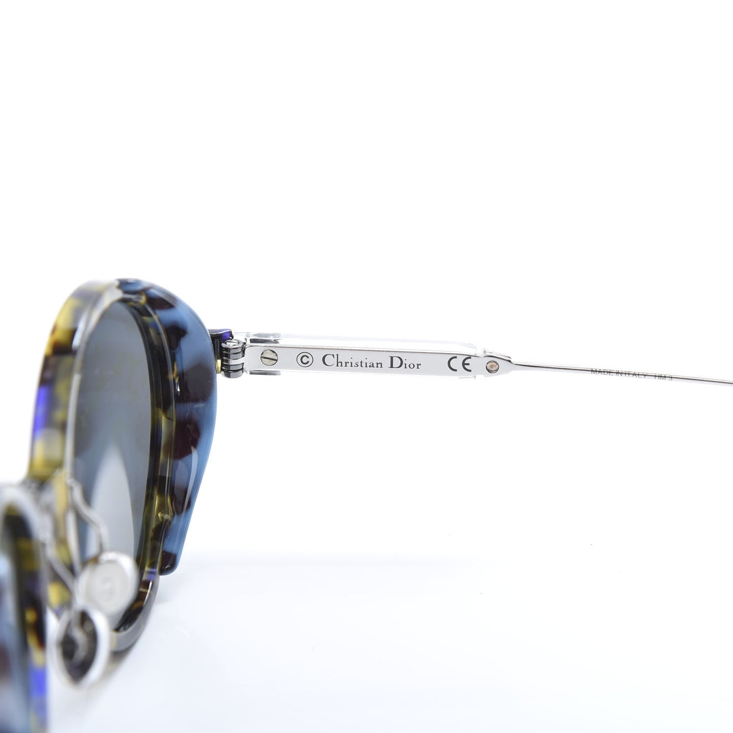 Acetate Leaf Print Umbrage Round Sunglasses Green Foliage