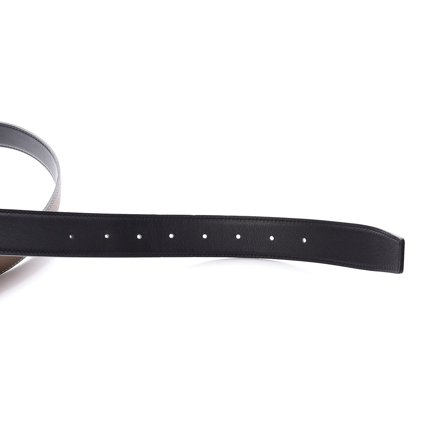 Hermes Swift Epsom 32mm Belt Strap 100 Black Etoupe 6 of 9