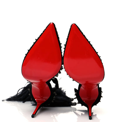 Christian Louboutin Velour Spikes Fairy 100 Pumps 38 Black 5 of 9