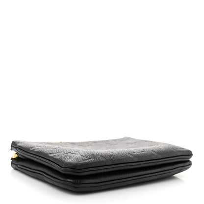 Louis Vuitton Empreinte Double Zip Pochette Black 4 of 12