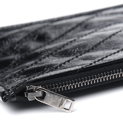 Saint Laurent Crinkled Calfskin Matelasse Monogram Niki Bill Pouch Black 6 of 6