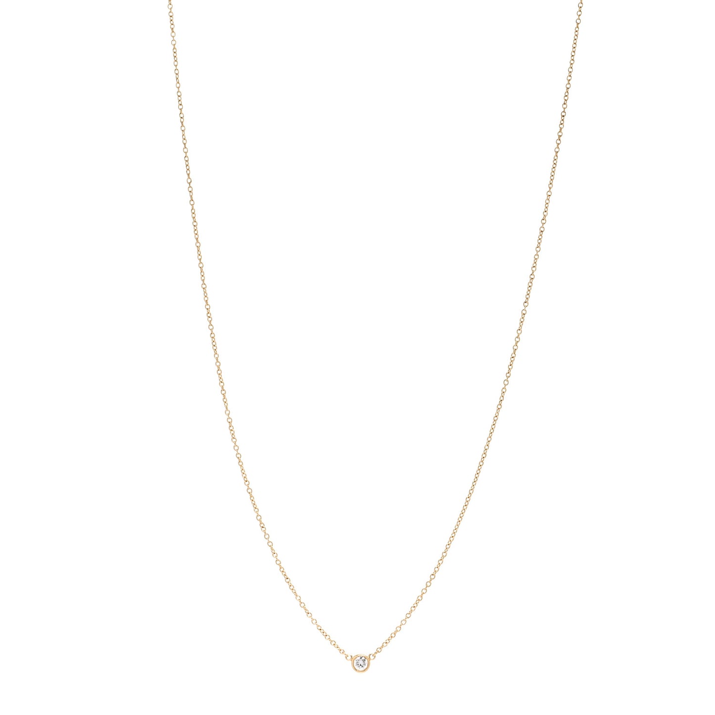 18K Yellow Gold Diamond .10ct Elsa Peretti Diamonds by the Yard Pendant Necklace