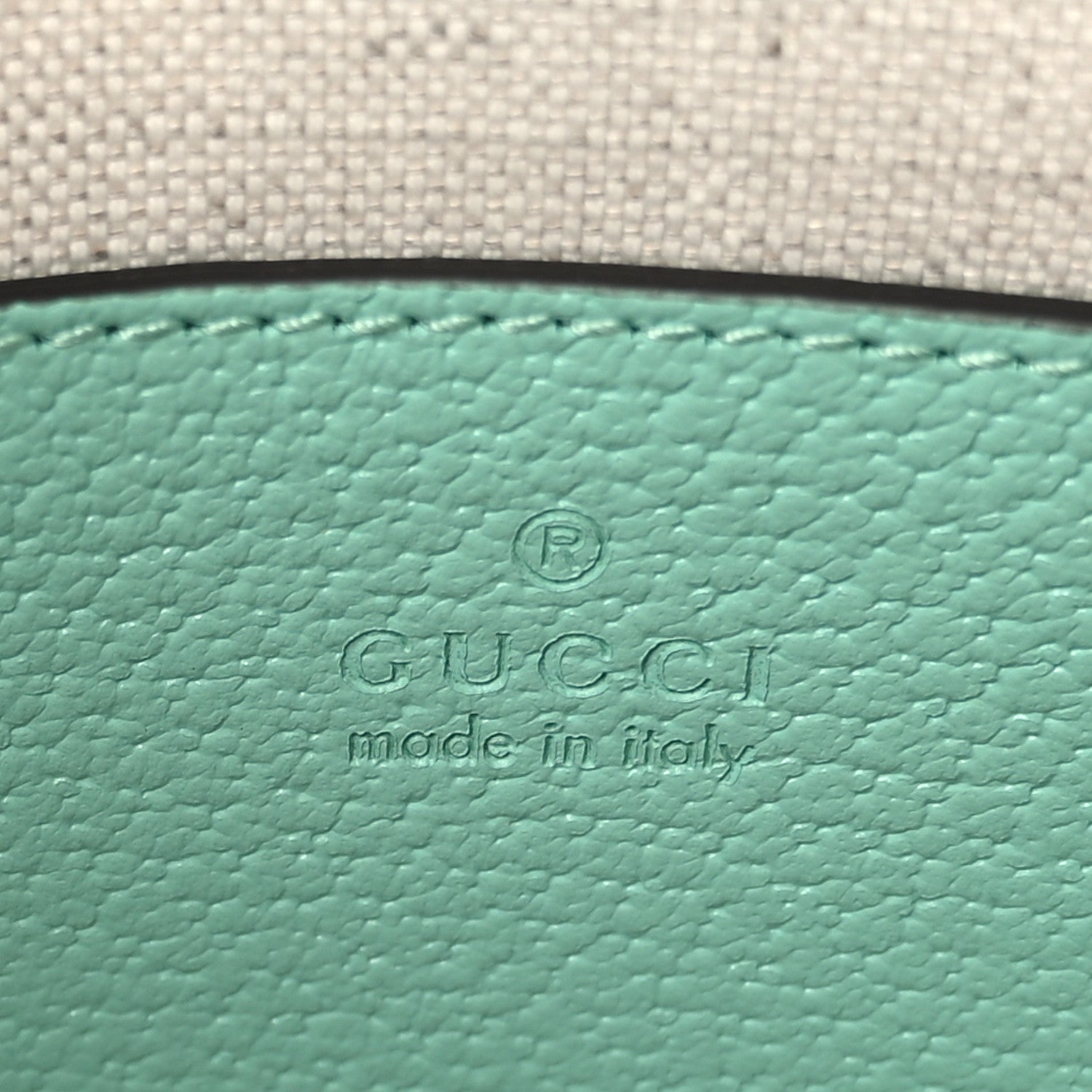 Gucci Monogram Jumbo GG Textured Dollar Calfskin Small Ophidia Dome Shoulder Bag Beige Pepperlight Mint 6 of 9