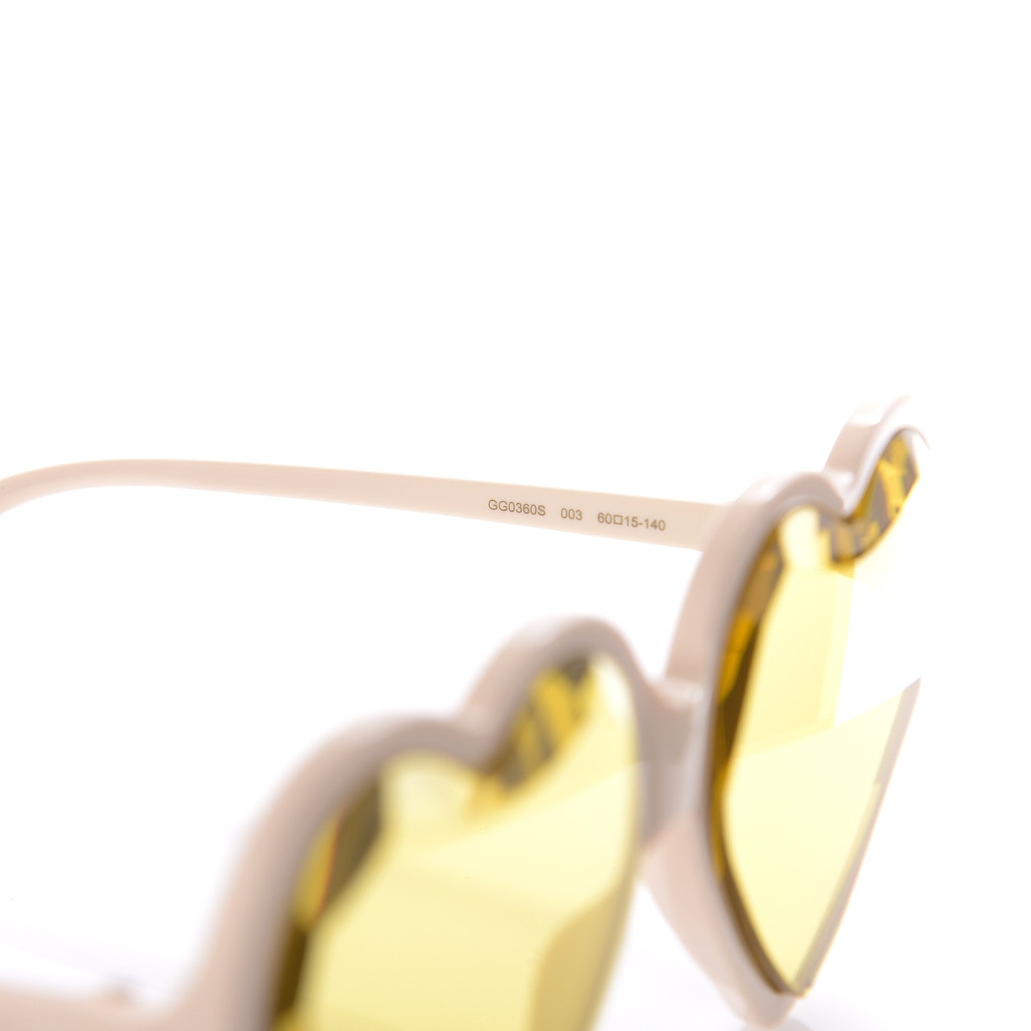 Hollywood Forever Heart Sunglasses GG0360S White Yellow