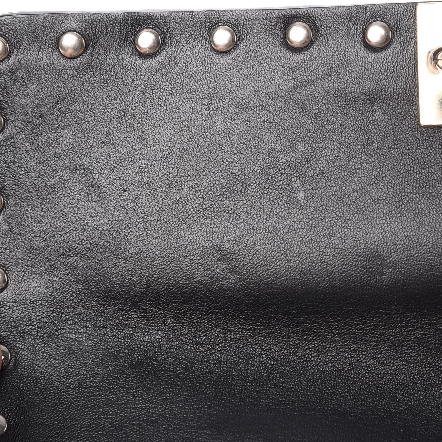 Valentino Garavani Lambskin Medium Rockstud Spike Shoulder Bag Black 7 of 8