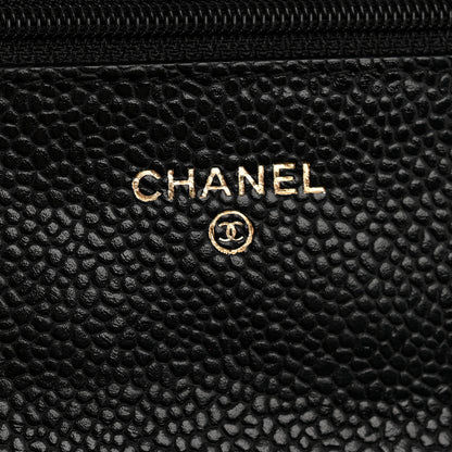 Chanel Caviar Quilted Wallet on Chain WOC Black 6 of 13