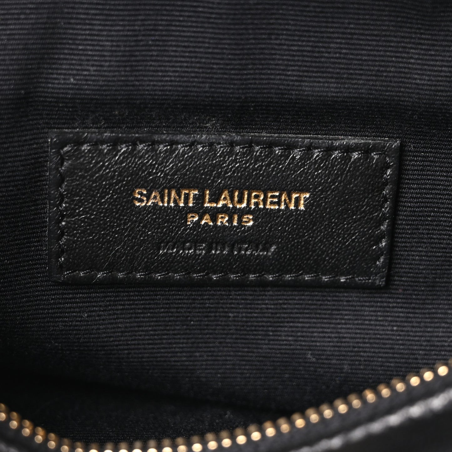 Lambskin Diamond Quilted Monogram Angie Chain Bag  Black