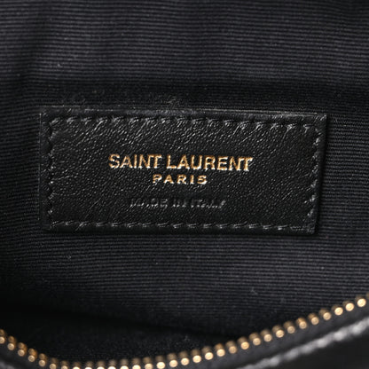 Saint Laurent Lambskin Diamond Quilted Monogram Angie Chain Bag  Black 6 of 10