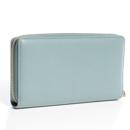 Gucci Leather Soho Zip Around Wallet Light Blue 3 of 7